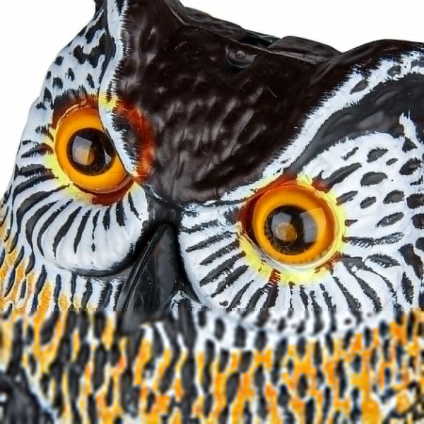 🦉 Búho Ahuyentador Solar 40cm - ¡Protege tu Huerto con Energía Solar! ✨